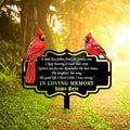 Personalized Cemetery Memorial Metal Stakes, Cardinals Memorial Grave Markers,Graden Decorations for Loss of Mother Father, Outdoor Sympathy Decor Gift-Ruum Studio Home
