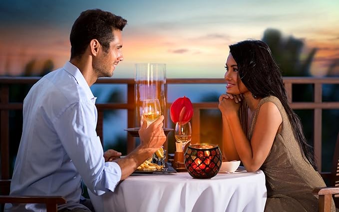 Votive Candle Holder Tea Lights - Glass Candle Holders, Mosaic Tealight Candle Holder, Candle Jar Cup for Wedding Centerpiece Party Table Decorations, Valentines Day Decor-Ruum Studio Home