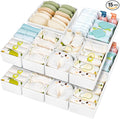 DIMJ Drawer Organizer Clothes 15 Pack - Foldable Baby Organizers and Storage & Dresser Organizer for Bedroom, Closet - Nursery Organization Dresser Dividers for underwear, Sock,Bra, Belt, Tie, White-Ruum Studio Home
