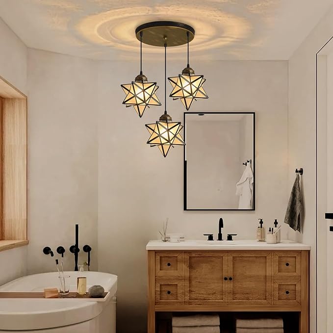 Frosted White Glass Chandelier for Dining Room Pendant Lights for Kitchen Island Light Fixture Modern Farmhouse Chandeliers with Warm Light Oiled Bronze-Ruum Studio Home