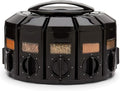 Kitchen Art Spice Rack Select-A-Spice Auto-Measure Carousel 12 Compartments Black 8.75 x 8.75 x 6 inches-Ruum Studio Home