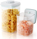 Pop Airtight Containers for Food Storage, Leakproof Air Tight Containers Pantry Storage Containers with Lids - Set of 2 (2.0Qt&0.9Qt)-Ruum Studio Home