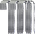 12 Inch Ground Stakes Heavy Duty J Hook 30 Pack Metal Spikes Galvanized Ground Anchors Rebar Tent Stakes for Fence, Bounce House, Gazebos and Outdoor Decorations Inflatables-Ruum Studio Home