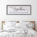 And So Together They Built A Life They Loved Sign Above Bed Wall Decor 24×10 Inch Master Bedroom Over Bed Wood Framed Wall Art (Black)-Ruum Studio Home