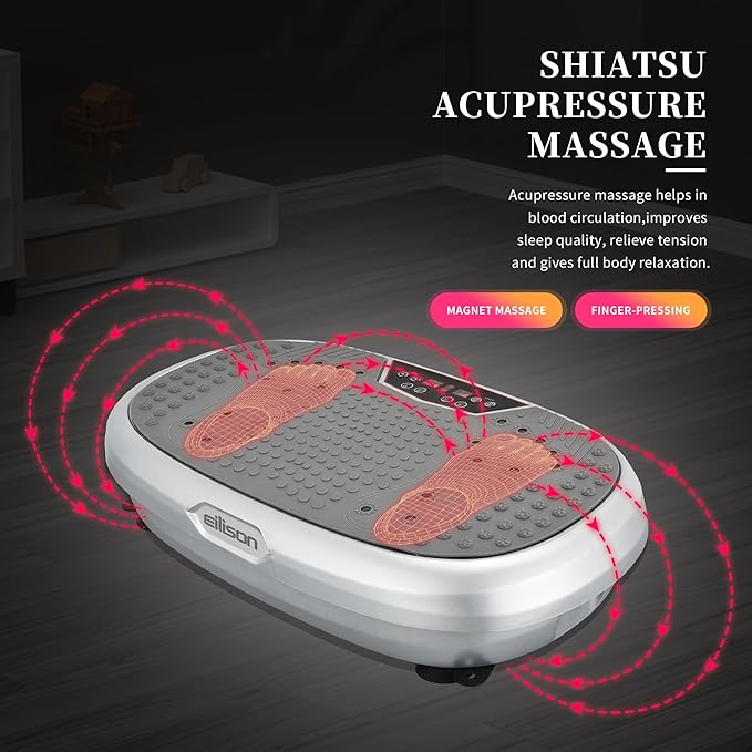 EILISON FitMax 3D XL Vibration Plate Exercise Machine - Whole Body Workout Vibration Platform w/Loop Bands - Lymphatic Drainage Machine for Weight Loss, Shaping, Wellness, Recovery-Ruum Studio Home