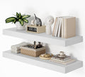 Heimlove 36 Inch Long Floating Shelf for Wall, 12" Deep White Floating Shelves Wall Shelves for Bedroom Living Room Bedroom, Wall Mounted Shelves for Storage Book Decor, Set of 2-Ruum Studio Home
