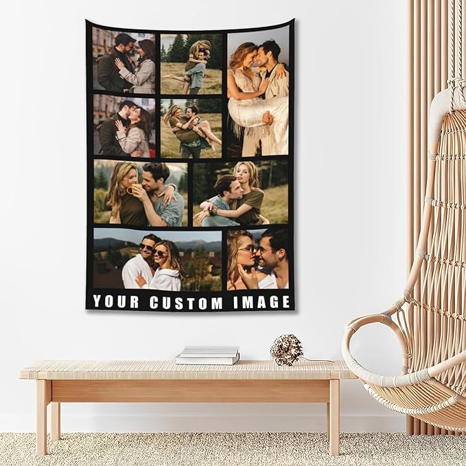 Custom Tapestry For Wall Bedroom Custom Backdrop Personalized Image Text Photo Customized Funny Tapestry Banners And Signs Multiple Pictures Vertical Tapestrys-Ruum Studio Home