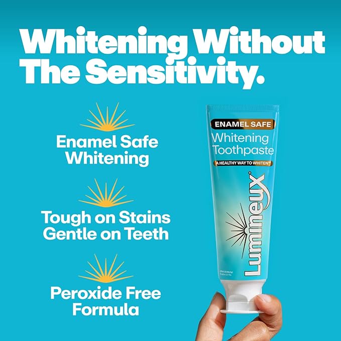 Lumineux Teeth Whitening Toothpaste 2 Pack Peroxide Free Enamel Safe for Sensitive Whiter Teeth, Fluoride Free, No Alcohol, Artificial Colors, SLS Free Dentist Formulated - 3.75 Oz-Ruum Studio Home