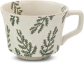 Ceramic Coffee Mug, 12 oz Novelty Unique Teacup with Large Handle, Stoneware Cup for Tea Mocha Latte Cappuccino Espresso (Leaf)-Ruum Studio Home