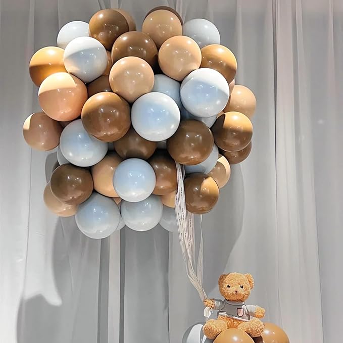130pcs Tan Balloons Different Sizes 18" 12" 10" 5" Light Brown Latex Balloon Garland Arch Kit for Birthday Baby Shower Graduation Wedding Gender Reveal Anniversary Party Decorations-Ruum Studio Home