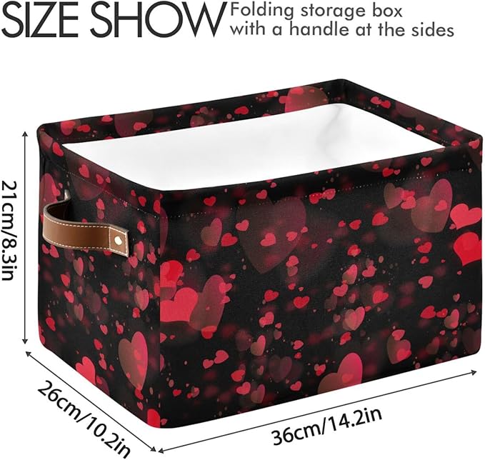 Storage Basket Cube Storage Bins Organizer Bag Collapsible Closet Shelf Baskets with handle for Baby Cloth Pet Toy Book 14.2×10.2×8.3 IN-Ruum Studio Home