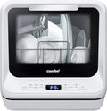 COMFEE' Portable Dishwasher Countertop with 5L Built-in Water Tank, No Hookup Needed, 6 Programs, 360° Dual Spray, 192℉ High-Temp& Air-Dry Function, Mini Dishwasher for RVs, White-Ruum Studio Home
