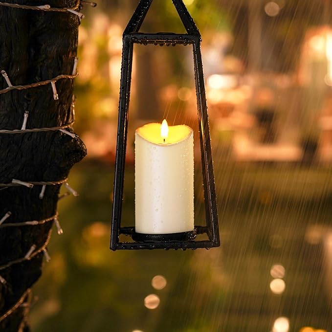 Homemory Rechargeable Flameless Candles, LED Candles, Battery Operated Candles with Remote and Timers, Outdoor Waterproof, Long Lasting, Set of 3-Ruum Studio Home