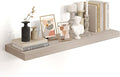 Heimlove 36 Inch Floating Shelves for Wall,10 Inch Deep Grey Wood Shelves with Invisible Brackets,Wall Mounted Storage & Display Shelves for Bedroom,Living Room,Kitchen,Office-Ruum Studio Home