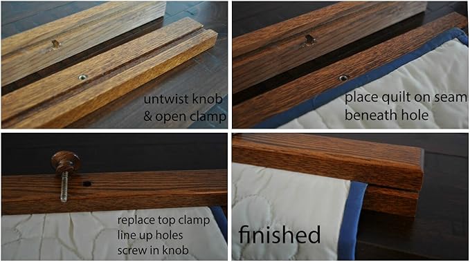 RRD Quilt Hanger for Wall for Display (84") Amish Made Wooden Quilt Rack Wall Mount - Rustic Tapestry Quilt Wall Hangers (Oak Wood, Michaels Stain)-Ruum Studio Home