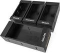 SpaceAid Bag Storage Organizer for Kitchen Drawer, Bamboo Organizer, Compatible with Gallon, Quart, Sandwich and Snack Variety Size Bag (4 Pack), Black-Ruum Studio Home