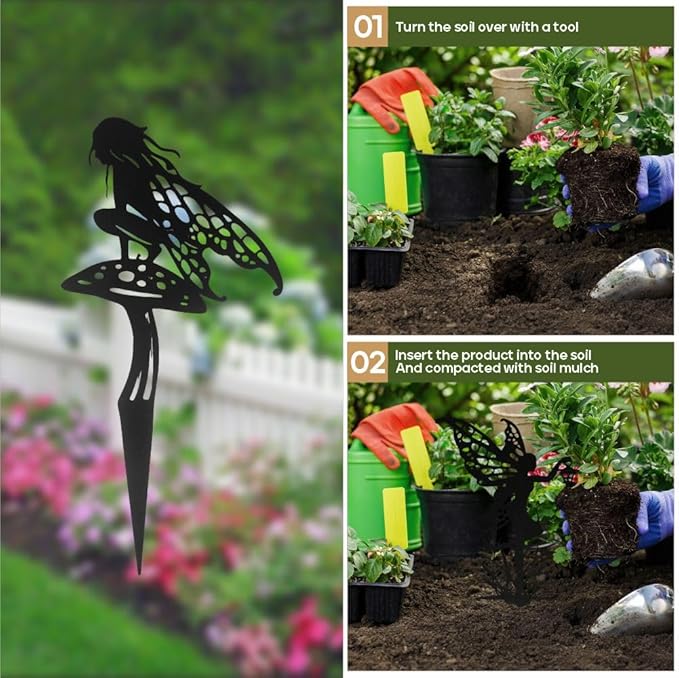 Decorative Garden Stakes, Fairy Garden Statues for Home and Garden (12)-Ruum Studio Home