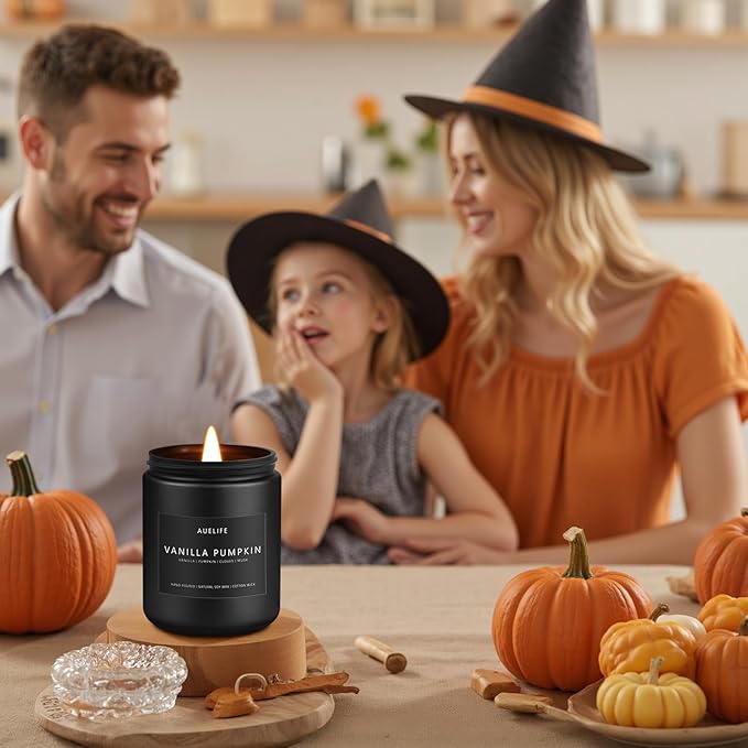 Fall Candle - Harvest Season Scented Candles, Fall Soy Candle for Home Decor, 7 oz Natural Soy Wax – Long-Lasting Autumn Candles, Aromatherapy Gift for Women & Thanksgiving, 7oz-Ruum Studio Home