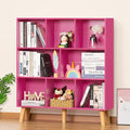 LEYAOYAO Bookshelf,3 Tier Book Shelf with Legs,Pink Modern Bookshelf,Large Freestanding Open Modern Bookshelves,Display Bookcases Decor Furniture for Nursery-Ruum Studio Home