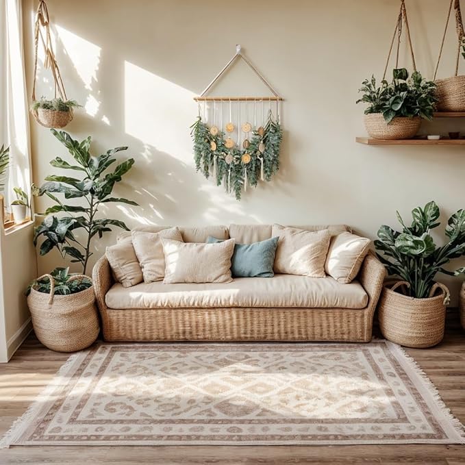 Artificial Eucalyptus Wall Decor Fake Greenery Leaves Stems Home Decor Wall Hanging Plants Boho Rustic Farmhouse Decor for Bedroom Kitchen Dining Room Livingroom Bathroom Livingroom (Small)-Ruum Studio Home