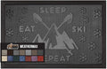 GORILLA GRIP 100% Waterproof All-Season WeatherMax Doormat, US Designed Natural Rubber, Stain and Fade Resistant, Low Profile Indoor Outdoor Door Mats, Easy Clean Patio Mat, 17x29, Graphite Skiing-Ruum Studio Home
