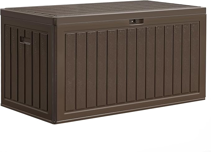 YITAHOME 90 Gallon Double-Wall Deck Box with Side Handles, Outdoor Large Storage for Patio Furniture Cushions, Garden Pool Accessories, Water Resistant & Lockable-Ruum Studio Home