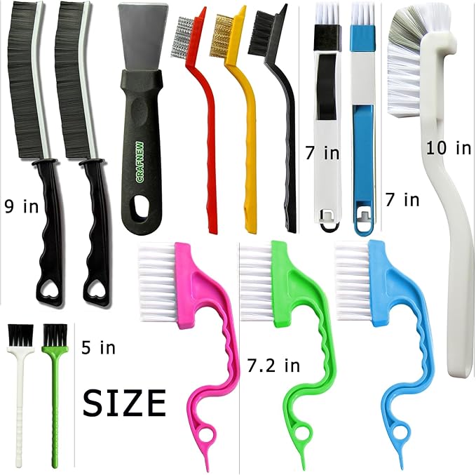 14Pcs Small Crevice Cleaning Brush Set, Groove Gap Cleaning Tool for Cleaning Kitchen,Bathroom, Corner, Sink,Door,Window Track,Cup-Ruum Studio Home