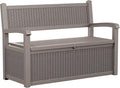 DRATO 75 Gallon Storage Bench Deck Box Outdoor Indoor,Lockable Durable All-Weather Seating with Hidden Storage,Deck Storage for Garden, Pool, Patio,Gray-Ruum Studio Home