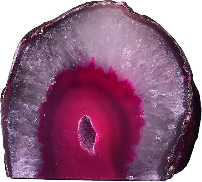 AMOYSTONE Dual-Purpose Agate Stone, 1-1.5lb Plant Terrarium & Candle Holder Base, for Boho Home Office Accent-Ruum Studio Home