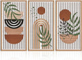 IARTTOP Large Boho Wood Wall Art Framed 16x32 Inch Mid century Modern Wooden Wall Decor Abstract Bohemian Minimalist Art Decor for Bedroom Living Room Office Set of 3-Ruum Studio Home