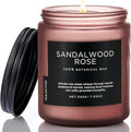 M&SENSE Sandalwood Rose Scented Candle 7.05oz 50 Hours Long Lasting Burn Natural Soy Wax Strong Scented Candle for Home, 2 Wick Home Fragrance Slow Burning Housewarming Gifts for Men Women-Ruum Studio Home