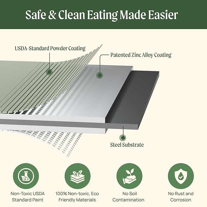 Vego garden 32" Extra Tall Raised Garden Bed Kits, 6 in 1 Modular Raised Planter Box for Vegetables Flowers Fruits Oval Metal Raised Garden-British Green-Ruum Studio Home