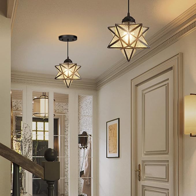 Modern Glass Pendant Lights Dining Room Chandeliers Lighting for Kitchen Island Light Fixture Hanging Light with Warm Light Bulb-Ruum Studio Home