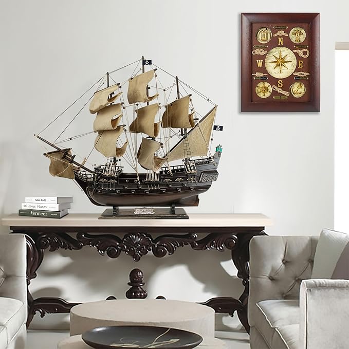 SAILINGSTORY Nautical Wall Decor Knot Board Frame Maritime Decor Coastal Compass Decor-Ruum Studio Home