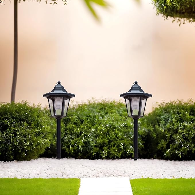 Solar Pathway Lights, 2 Pack, Waterproof LED for Outdoor Walkway, Yard, Garden, Landscape – Great Gardening Gift for Mom, Grandma, Women(Corridor Pathway Lights)-Ruum Studio Home