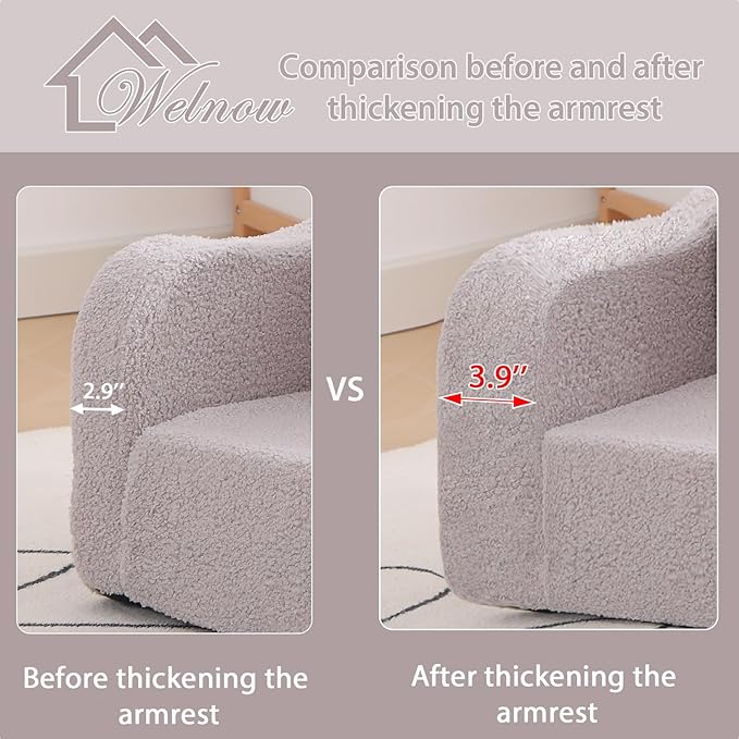Welnow 2-in-1 Kids Sofa Chair, Convertible Toddler Chair Flip Out Children Sofa Chair with Wave Armrests Folding Kids Play Sofa with Side Pockets & Removable Cover Armchair for Girl or Boy-Ruum Studio Home