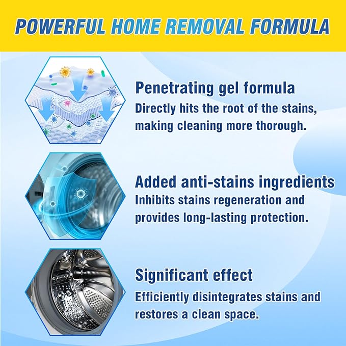AstraVox Home Remover Gel, Washing Machine Cleaner for Washing Machine Seal, Front Load Washer, Refrigerator Strips, Tile, Home Kitchen Sinks, Toilet, Bathroom-Ruum Studio Home