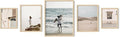 HAUS AND HUES Picture Frame Set - Set of 5 Wall Frames Collage Set, Collage Photo Frames, Natural Wood Picture Frames, Gallery Wall Decor, (Two 8x10, Two 11x14, One 16x20 Framed Beige)-Ruum Studio Home