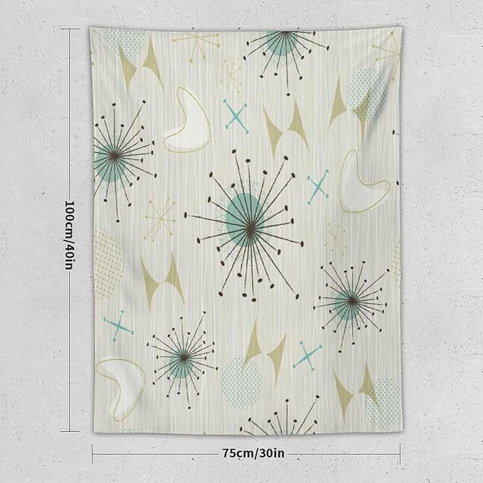 ICMOLYYENLO Boho Medieval Cat Tapestry, Abstract Atomic Starburst Geometric Aesthetic Art Wall Hanging For Bedroom Living Room Dormitory 60x60 Inches-Ruum Studio Home