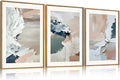 HPNIUB Large Modern Abstract Framed Canvas Wall Art Set, Minimalist Splash Ink Blue Pink Pastel Watercolor Wall Decor,Illustration Art Painting for Living Room,Bedroom,Office -24"x36"x3-Ruum Studio Home