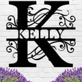 Custom Metal Name Sign | Personalized Metal Signs | Split Letter Monogram Wall Decor | Last Name Sign | Family Name Sign | Personalized Anniversary Wedding Gift | Outdoor Metal Art | Housewarming Gift-Ruum Studio Home