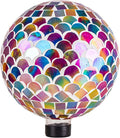 VCUTEKA Gazing Ball, Glass Mosaic Gazing Balls Sphere for Garden Lawn Outdoor Ornament Yard Decorative, 10-Inch-Ruum Studio Home