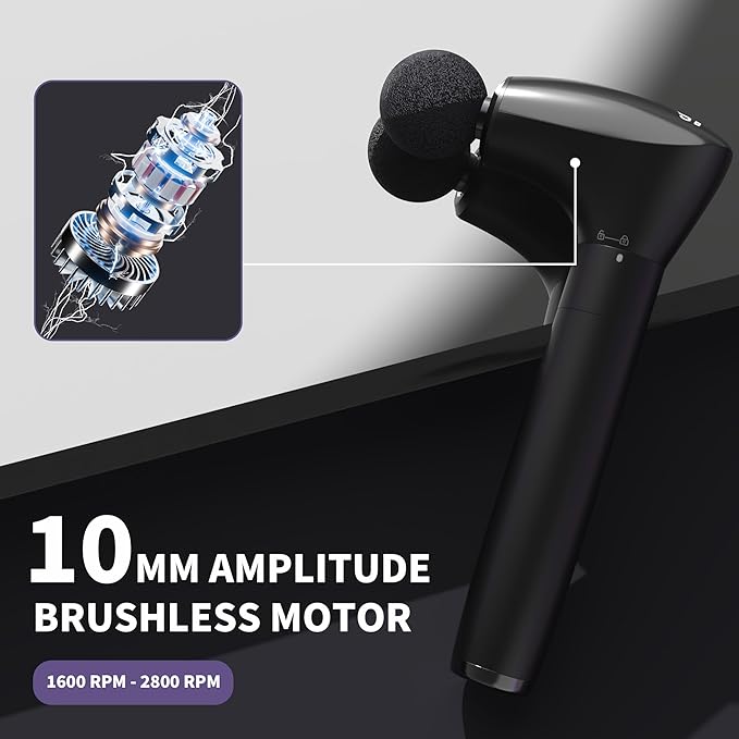 2-in-1 Detachable Muscle Massage Gun Deep Tissue with 20'' Extension Handle, Back and Neck Massager for Pain Relief, Handheld Massager for Shoulder Lower Back Leg Waist, FSA-HSA Eligible-Ruum Studio Home
