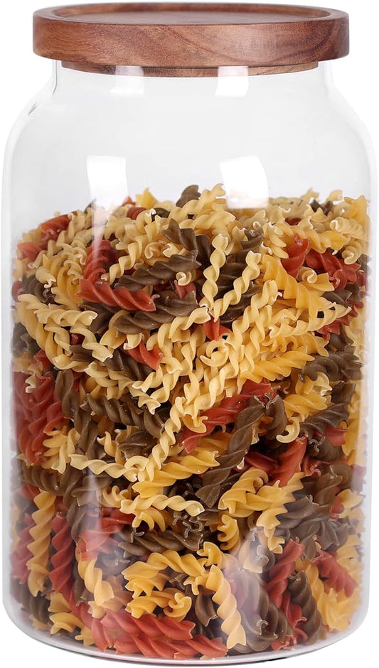 1 Gallon Glass Jar with Airtight Lid and Anti-Skid Bottom for Dry Food Storage-Ruum Studio Home