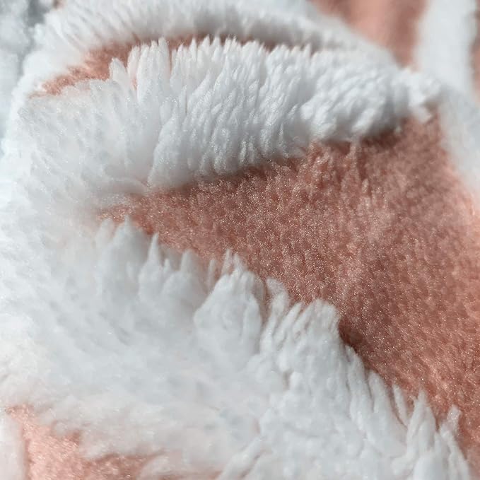 UKELER Luxury Soft Sherpa Throw Blanket Comfort Fuzzy Soft Sherpa Fleece Blanket for Bed/Couch/Sofa/Office/Camping, 60'' x 50'', Pink-Ruum Studio Home