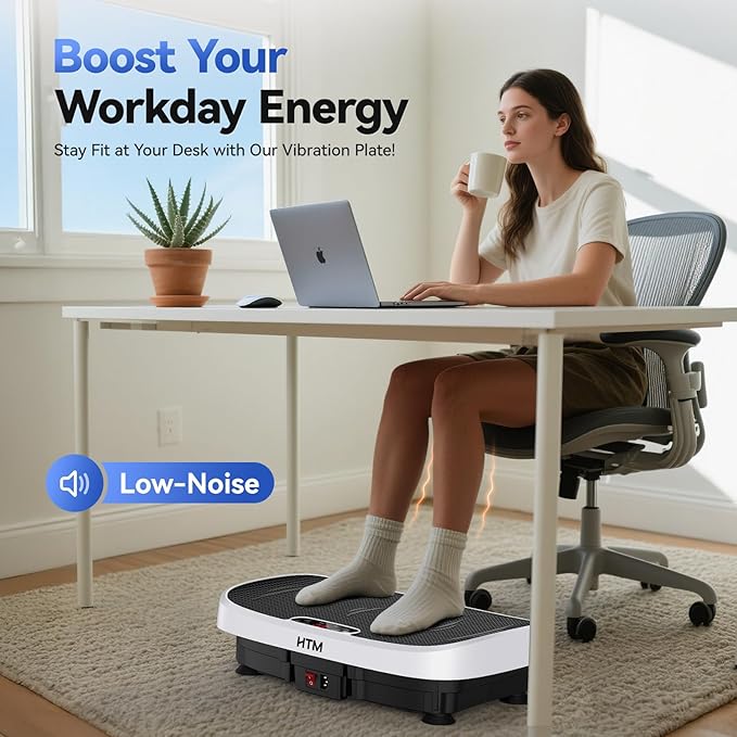 Vibration Plate Exercise Machine - 330lbs Weight Capacity, 120 Speed Levels, 5 Program Modes - Full Body Workout for Home Fitness, Toning & Wellness, LED Display, Low Noise Motor-Ruum Studio Home