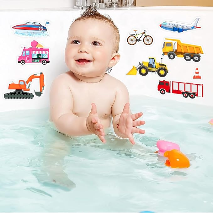 Window Clings Stickers for Kids Window Gel Clings Decals Thick Gel Clings Toddlers and Adults Classroom Home Nursery Airplane Birthday Party Supplies (City Transportation)-Ruum Studio Home