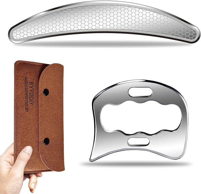 BYYDDIY Stainless Steel Muscle Scraper Tools Set,Gua Sha Scraping Massage Tools,IASTM Tools(DC1)-Ruum Studio Home