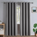 Blackout Curtains 72 Inch Length for Bedroom, Thermal Insulated Blackout Curtains 2 Panels Set, Solid Grommet Privacy Room Darkening Drapes for Living Room Windows(W52 x L72, Light Grey)-Ruum Studio Home