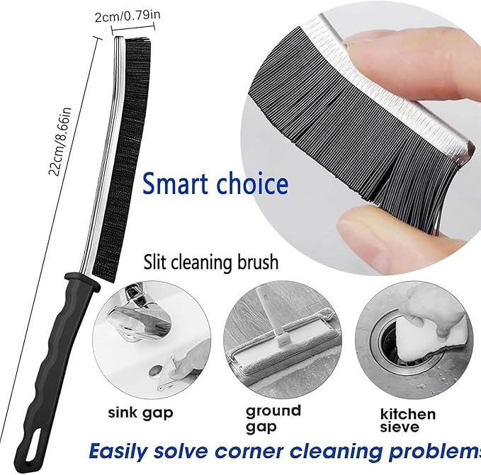 Gap Cleaning Brush, Dead Corners Multifunctional Brushes,Bathroom Crevice Gaps Cleaning Brush，Clean The Dead Corners of Bathroom Kitchen Tiles for Bathroom Kitchen Tiles Window Slots (5pcs)-Ruum Studio Home